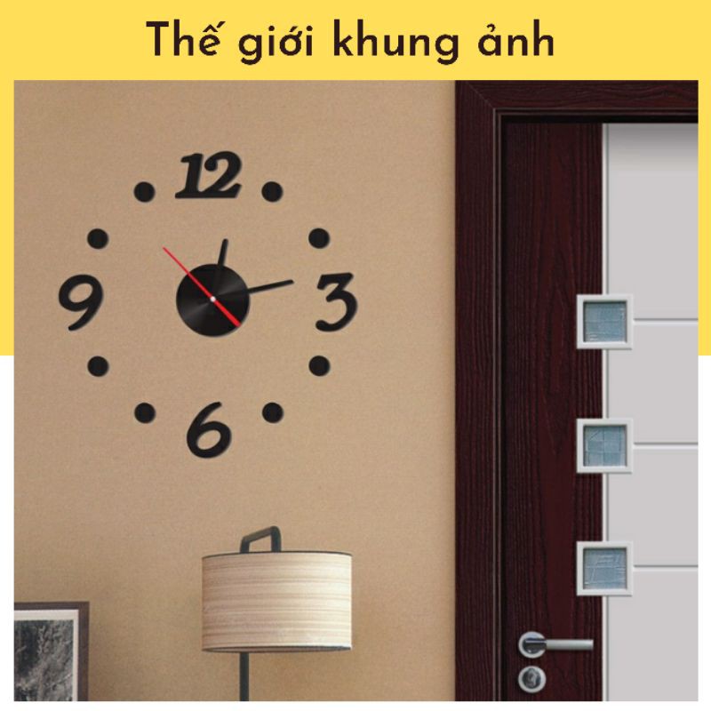 Đồng hồ dán tường hiện đại kim trôi không tiếng động