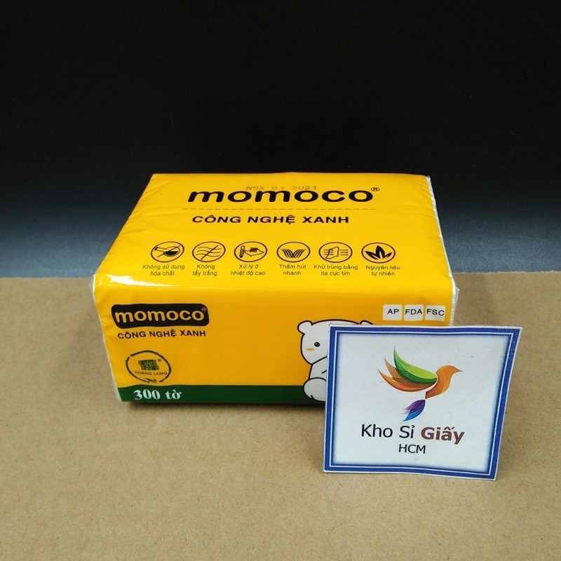 GIẤY RÚT LỤA MOMOCO 300 TỜ 3 LỚP SIÊU MỀM MỊN