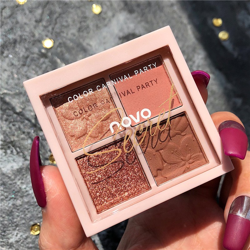 🌈🥑🍓 Hộp Nhũ Mắt Cao Cấp 4 Ô Màu Color Carnival Party Novo.5330 Secret - Y388-D7T2 | BigBuy360 - bigbuy360.vn