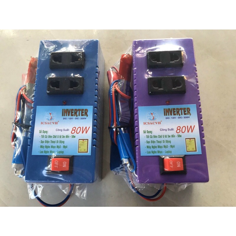 Bộ Inverter Đảo Điện,Chuyển Đổi Điện Từ Điện Bình 12V-24V Ra Điện 220V