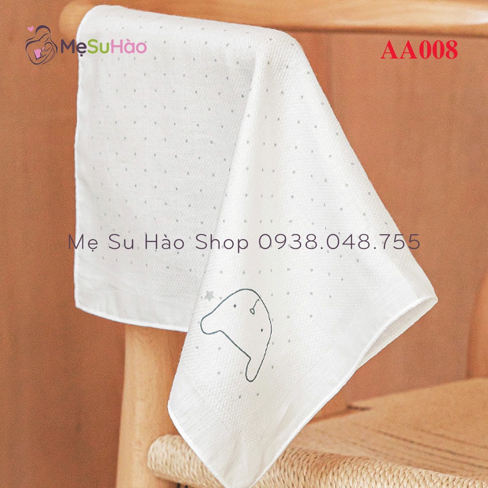 100% hàng nhập từ hàn về, hàng có sẵnset khăn sữa sợi tre 10c 2 size 35 35 - ảnh sản phẩm 6