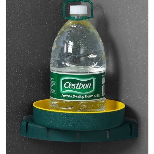 Kệ dán tường để đồ nhà tắm, nhà bếp đa năng 2 lớp thông minh xoay 360 độ