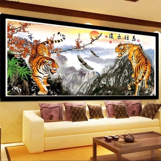 Bộ Tranh Đính Đá Tự Làm Hình Hổ Con Hổ Độc Đáo