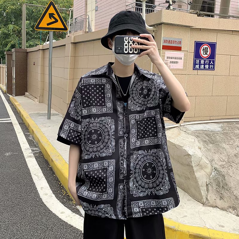 Áo sơ mi tay ngắn thời trang phong cách Hàn Quốc cho nam