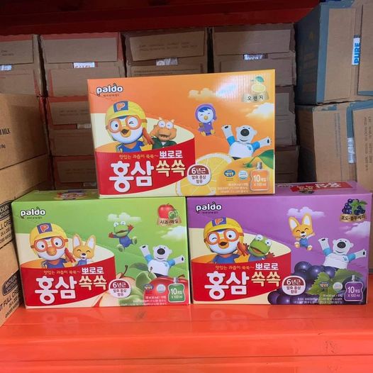 (Hàng chính hãng)- Nước Hồng Sâm Trái Cây Paldo Pororo Hàn Quốc cho trẻ em