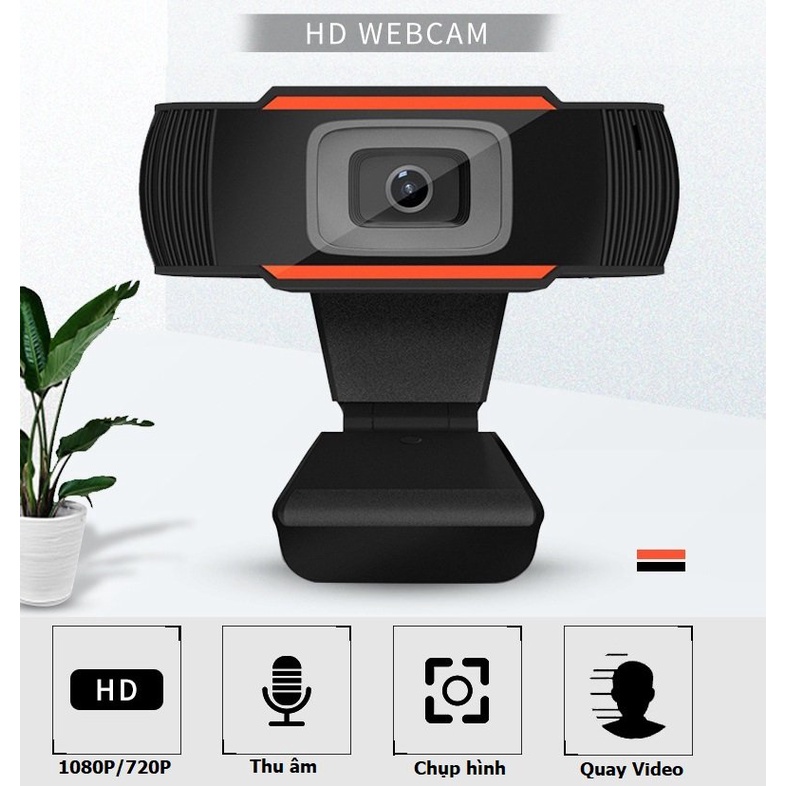 Webcam Máy Tính kẹp, Camera Có Mic 1080p Cho Laptop Học Online ZOOM, Trực Tuyến- Hội Họp-Gọi Video Hình Ảnh Sắc Nét