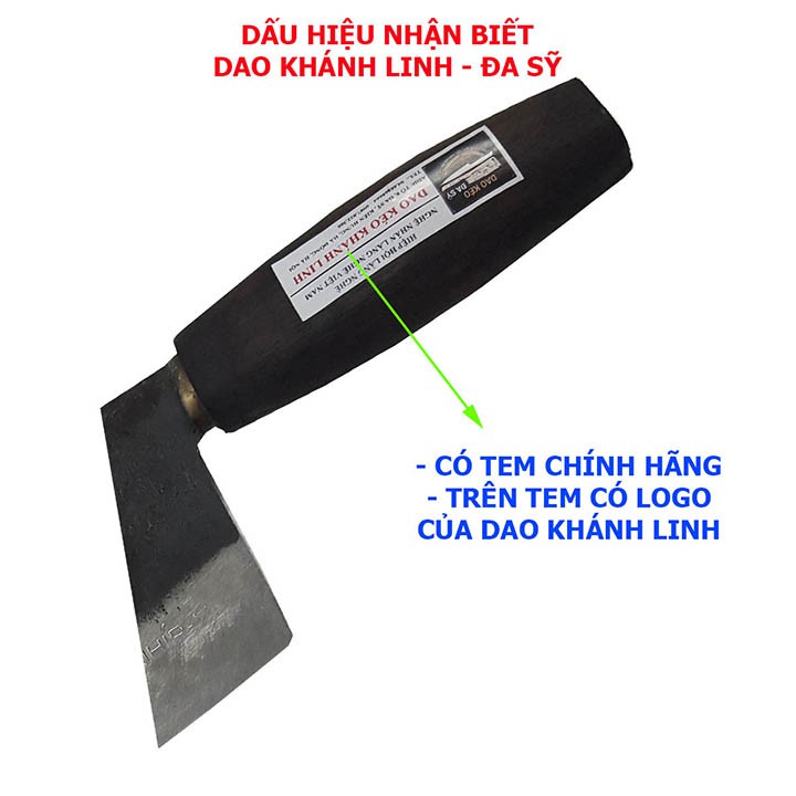 Dao phát cây, làm vườn KHALIK - Đa Sỹ, làm bằng nhíp 100% (hàng thửa riêng)