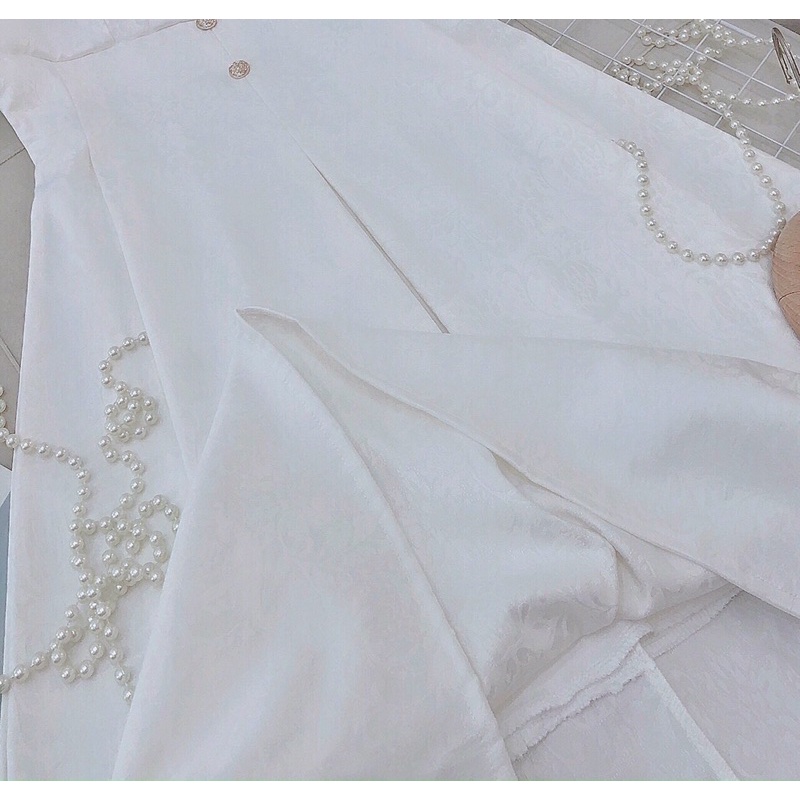 Hàng TK - Đầm gấm xoè tay phồng đính nút - đầm váy dài đi chơi dự tiệc sang trọng thanh lịch - hình sàn chụp thật