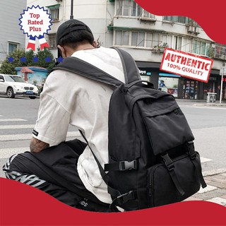 BALO ULZZANG BASIC ( chống nước ) ( 2 khoá nhựa đen song song)