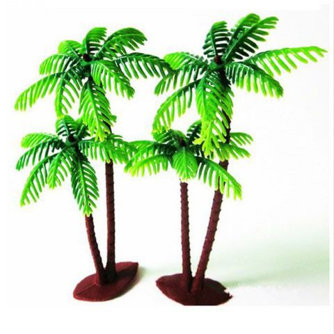 phụ kiện trang trí bánh kem [FREESHIP] set 10 cây dừa nhựa