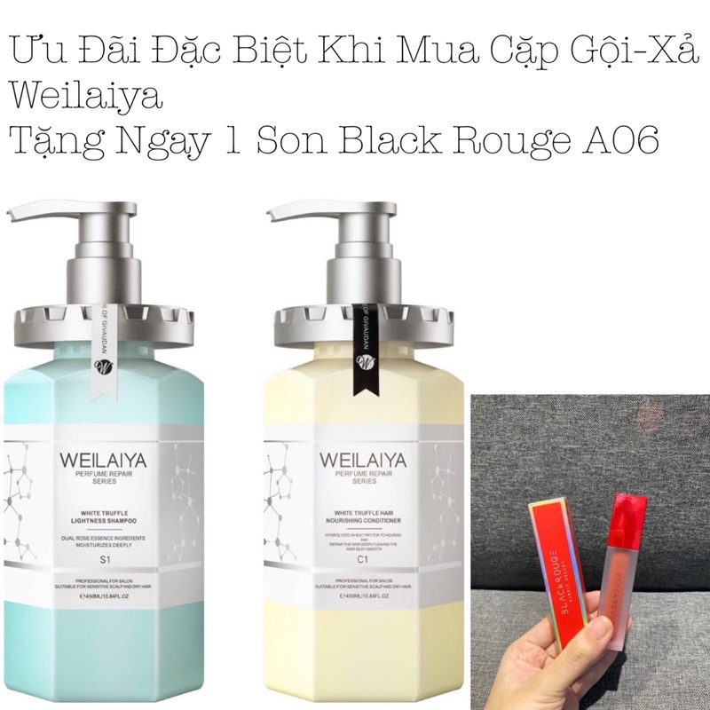 [CHÍNH HÃNG] CẶP DẦU GỘI XẢ PHỤC HỒI NẤM TRUFFLE WEILAIYA 450ml , tặng set mini + quà