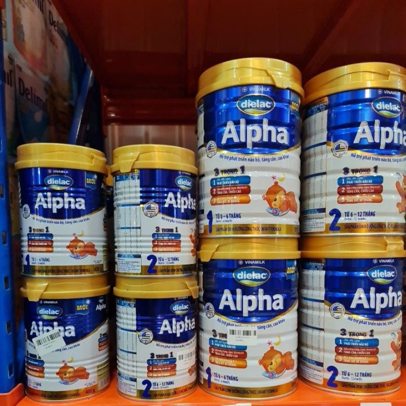 Sữa Bột Dielac Alpha Số 1,2,3,4 (400g, 500g, 1500g) - Date xa, Bao đổi trả