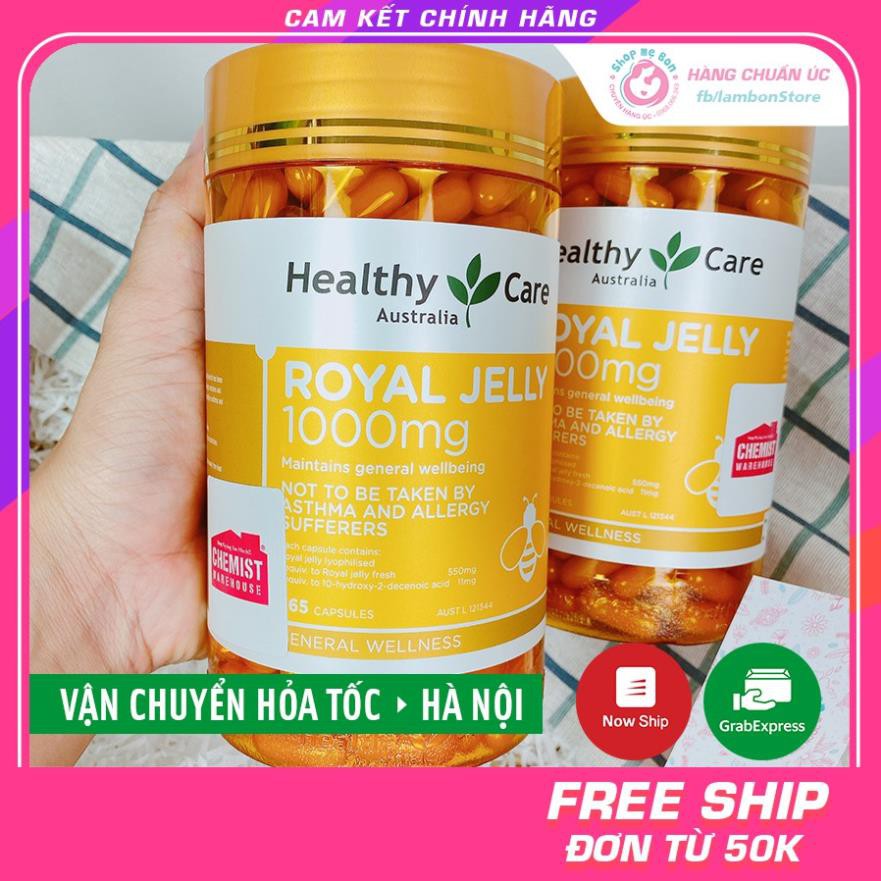 [Có Tem Chemist] Sữa Ong Chúa Healthy Care Royal Jelly 1000MG 365 viên - Xuất xứ Úc