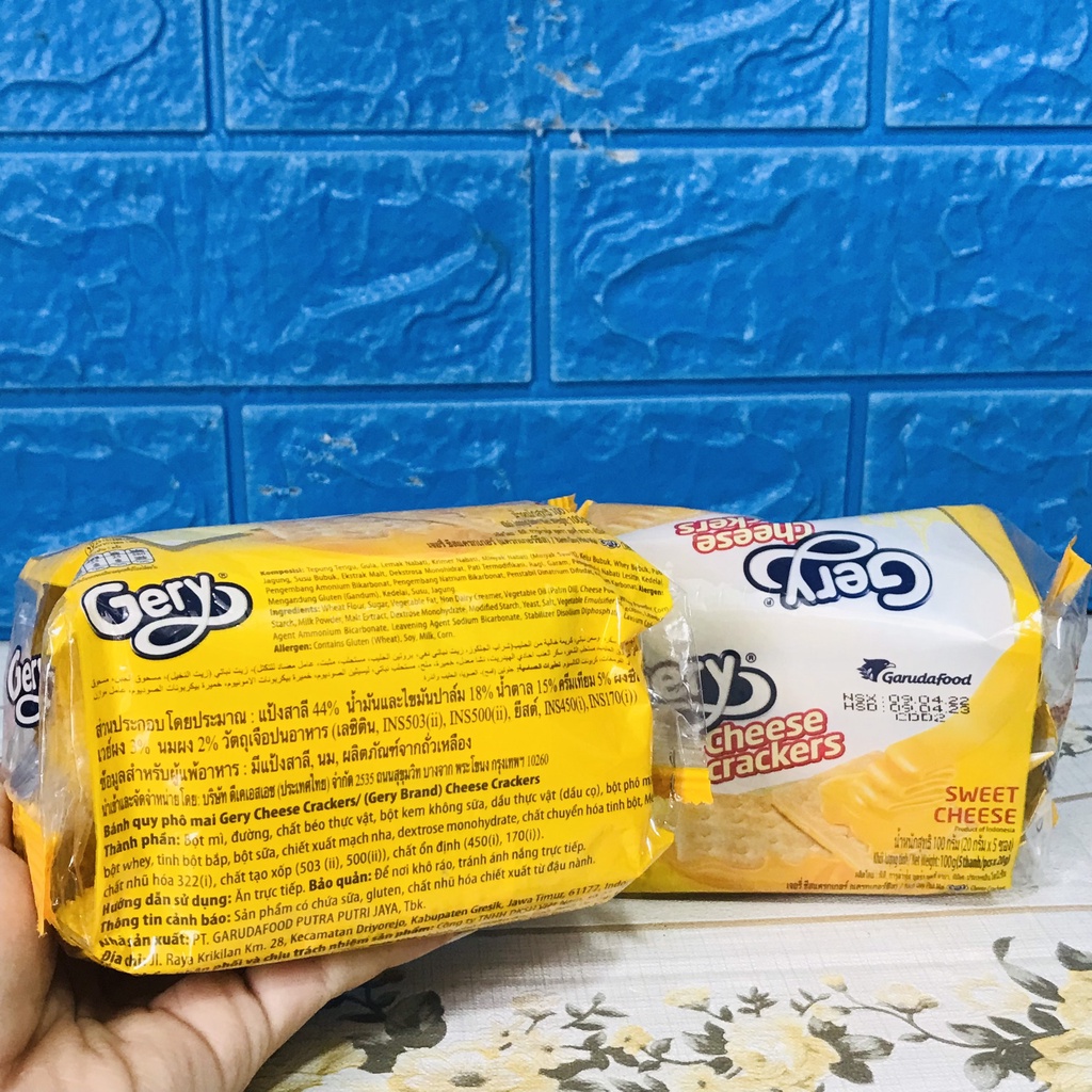 Bánh Quy Phô Mai Gery Cheese Cracker Gói 100g