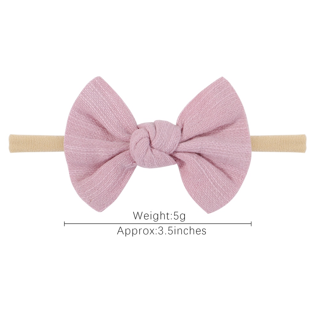 Băng đô KIDSBOWS mềm nylon đính nơ xinh xắn cho bé