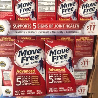 ( Vỏ hộp để đựng) viên MOVE FREE ADVANCED 200 VIÊN