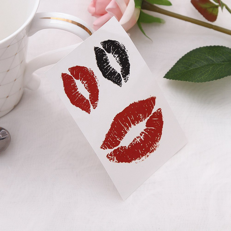 Servise.vn Hình Xăm Dán Chống Thấm Nước Hình Đôi Môi