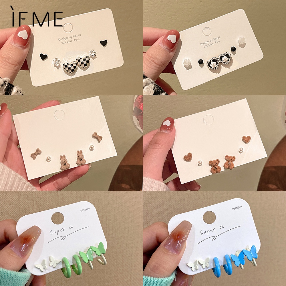 IF ME Bộ khuyên tai   tùy chọn kiểu đơn giản thời trang cho nữ