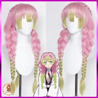 [Hàng Order] wig/tóc giả cosplay Mitsuri Kanroji Luyến trụ màu hồng xanh Kimetsu no Yaiba