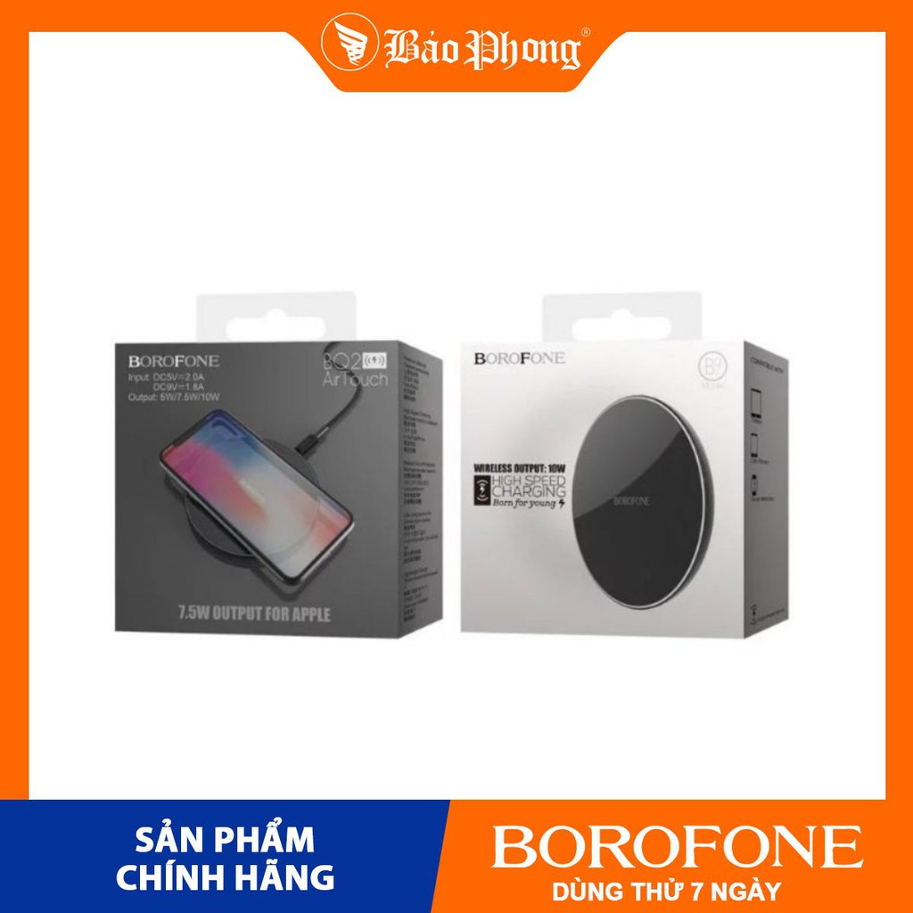 [Mã ELTECHZONE giảm 6% đơn 500K] Sạc không dây BOROFONE BQ2 HTL