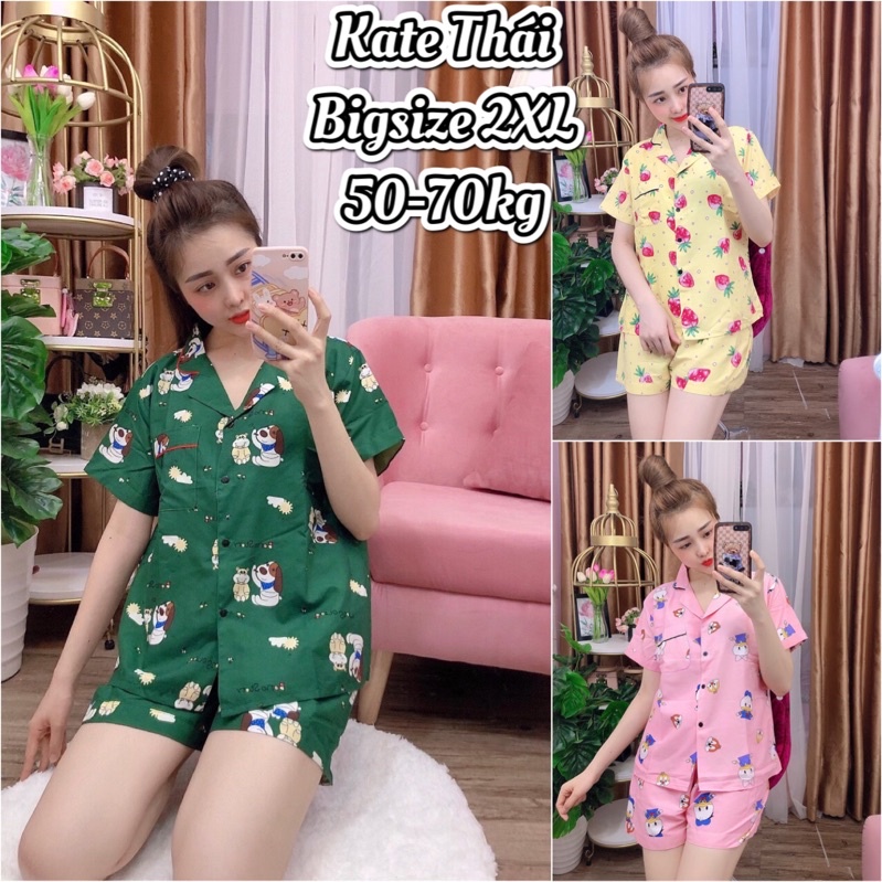 Bộ Pijama Kate Thái hoạ tiết kute 45-68kg