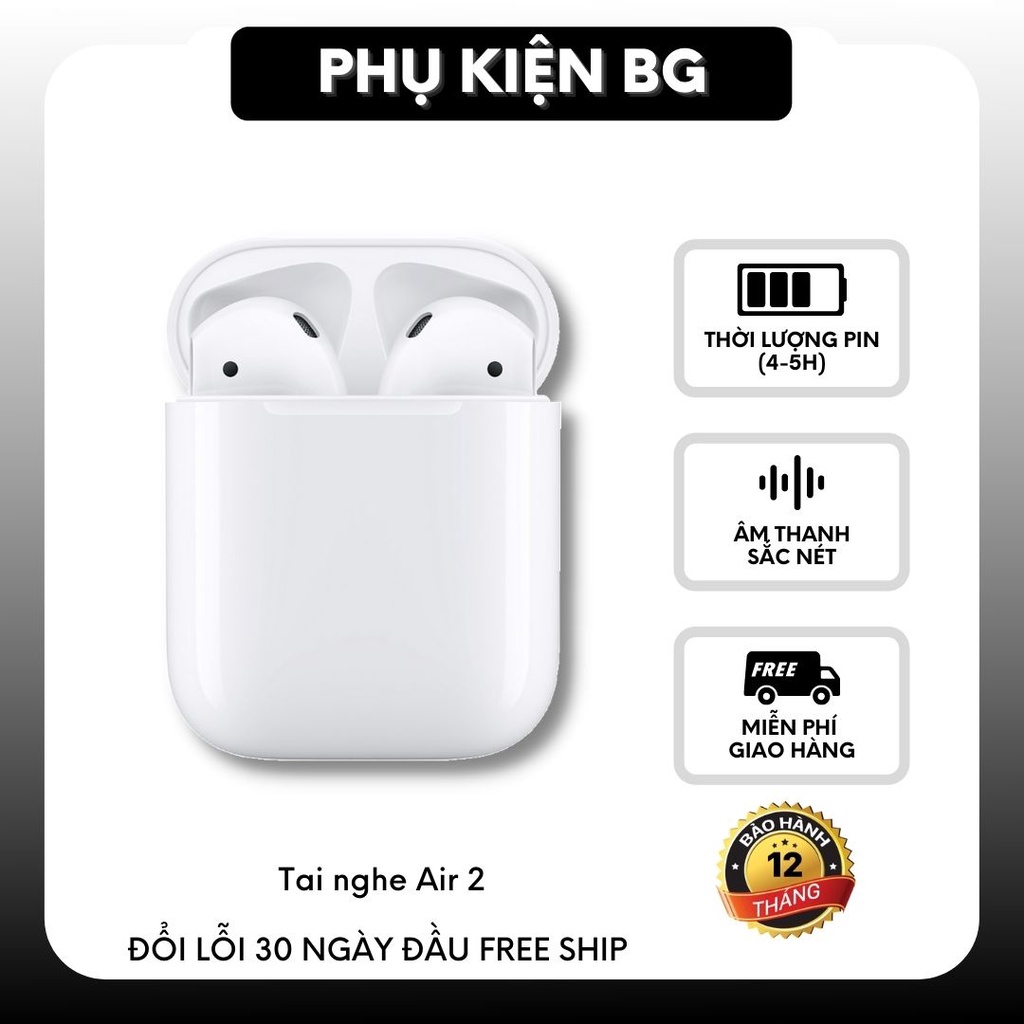 Tai Nghe Bluetooth AP 2,Tai Nghe Không Dây Bản Cao Cấp Sạc Không Dây Đổi Tên Pin Trâu Dùng cho Tất Cả Các Dòng Máy