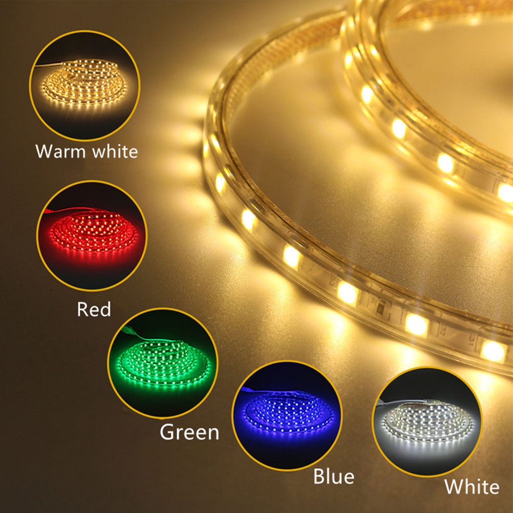 Cuộn dây đèn led WELPUR 60 bóng SMD 5050 220V chống nước độc đáo trang trí nhà cửa