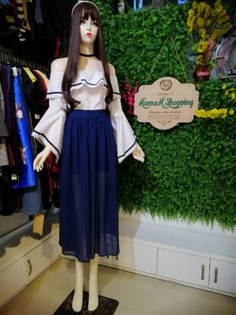 VÁY MAXI VOAN PHỐI ÁO TIỂU THƯ TAY LOE HÀNG THIẾT KẾ CHUẨN FORM MẪU MẶC 👗👗👗