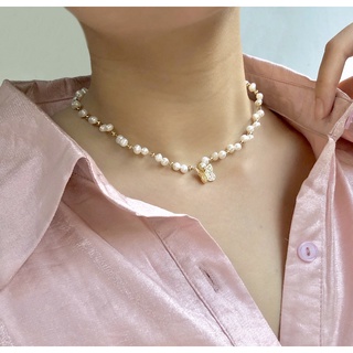 Vòng choker ngọc charm Butterfly