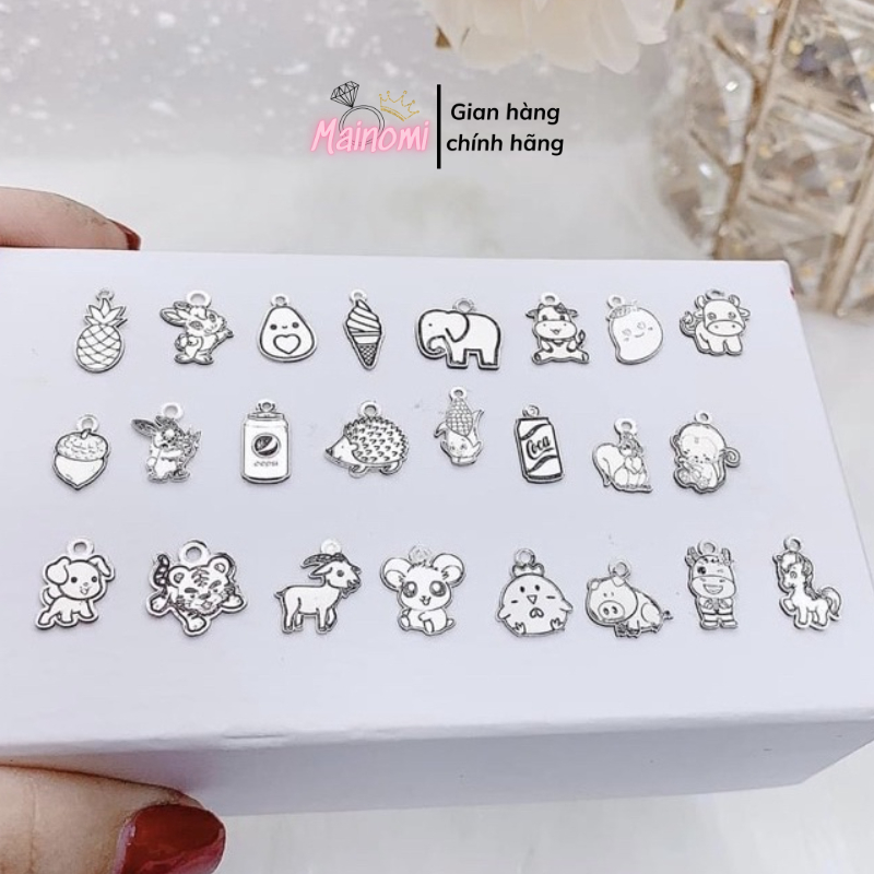 Charm Bạc con Vật Làm MIỄN PHÍ theo YÊU CẦU Treo lắc tay, Mặt dây chuyền, Mặt lắc tay đều đẹp Mainomi Shop Bạc Xinh