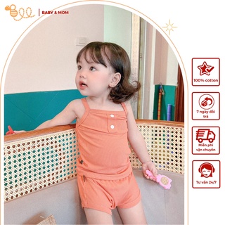 Quần áo 2 dây cho bé gái MYBABY, áo hai dây, quần áo mùa hè cho bé gái từ 8-16kg