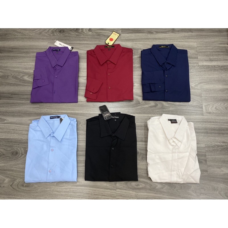 Áo sơ mi nam trơn ôm, nhiều màu | BigBuy360 - bigbuy360.vn