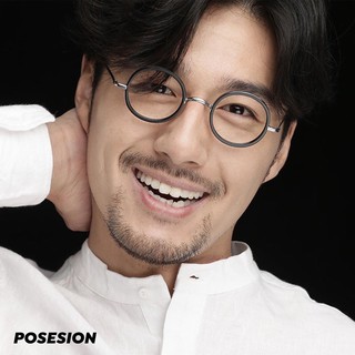 [Chính hãng] Gọng kính cận chính tròn Posesion Osa phong cách Retro mắt kính Nhật Bản