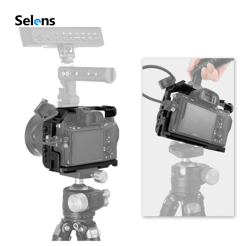 Selens Khung gắn máy ảnh thay thế cho Sony A7M3 AR3 A7S2 tiện dụng