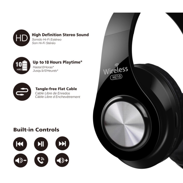 KY-10 Bluetooth Headphone Wireless Headphones Bluetooth 4.2 Stereo Gaming Headset Tai nghe không dây dạng chụp đầu kết nối Bluetooth 4.2