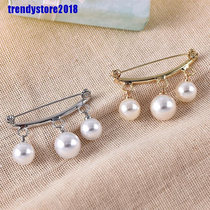 Ghim Cài Áo Dây Xích Đính Ngọc Trai Cố Định An Toàn