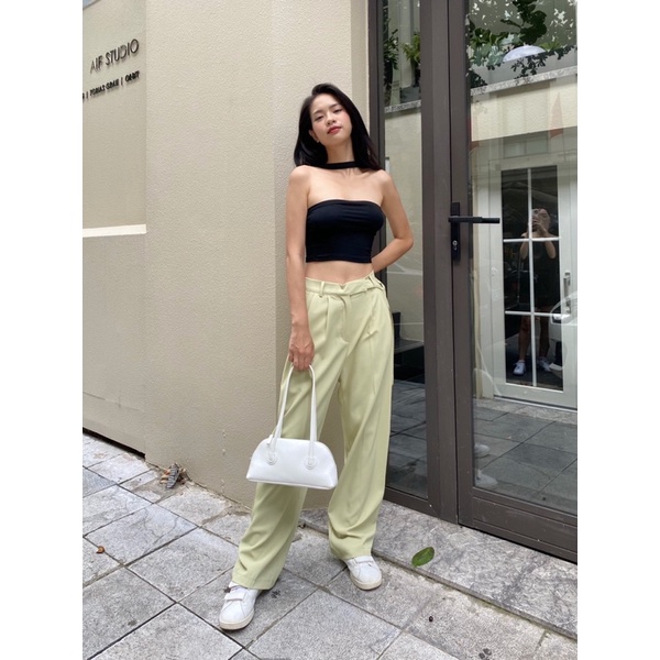 Quần vải thắt nơ dây to