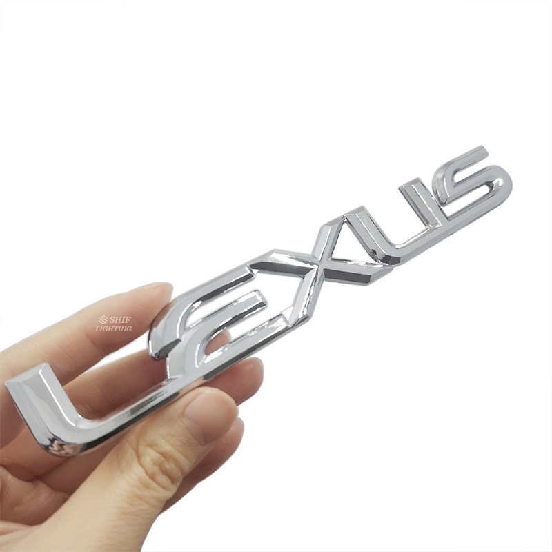 1 x Miếng Dán Logo Bằng Crom Màu Đen Cho Xe Hơi LEXUS