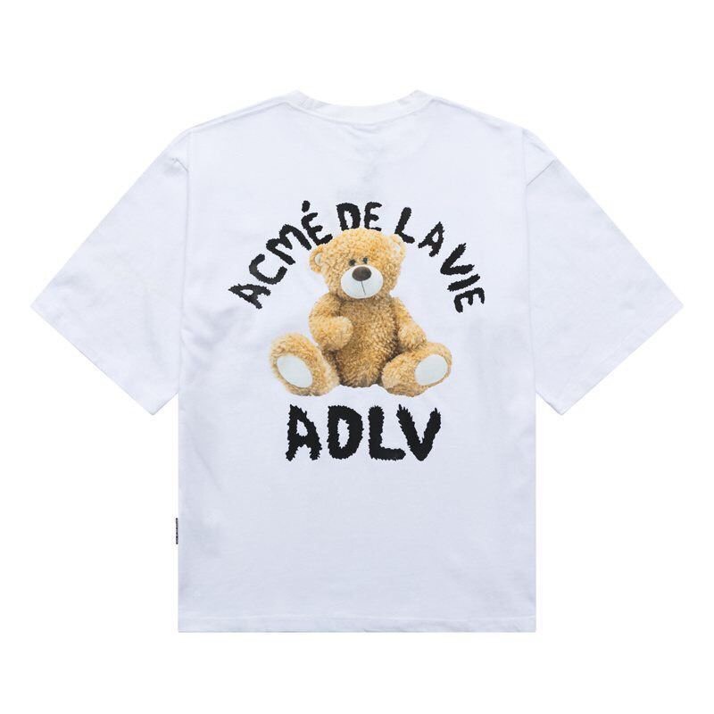 Áo Phông ADLV In Hình Gấu Teddy Bear Gấu Tay lỡ , Áo Thun ADLV Form Rộng Chất Phông Khô Thoáng Mát