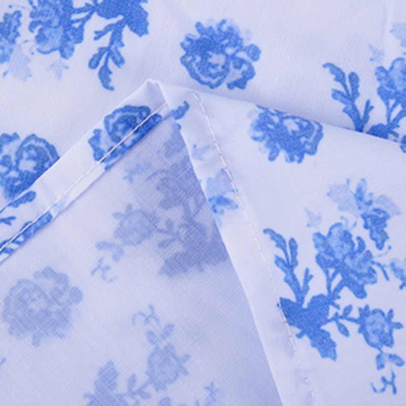 Đầm trễ vai tay phồng phối xẻ tà họa tiết hoa thời trang mùa hè kiểu Hàn Quốc quyến rũ cho nữ