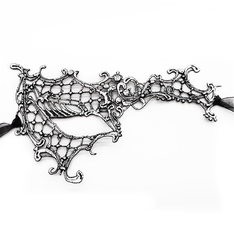 Cài Tóc Ren Nửa Mặt Hóa Trang Halloween