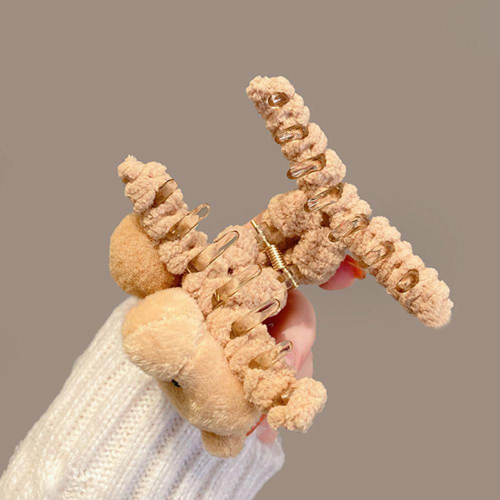 Kẹp Tóc Hình Vuốt Cá Mập Phủ Lông Dễ Thương Thời Trang Hàn Quốc Cho Bạn Gái