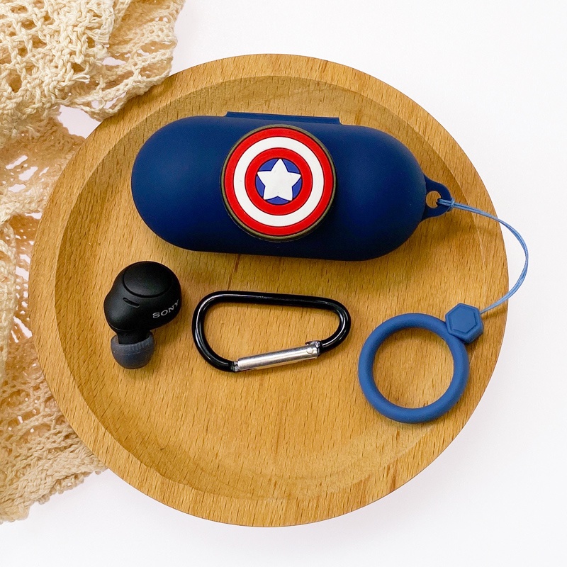 Vỏ Bảo Vệ Hộp Sạc Tai Nghe Bluetooth Sony Wf-c500 Wf-c500 Hình Người Dơi