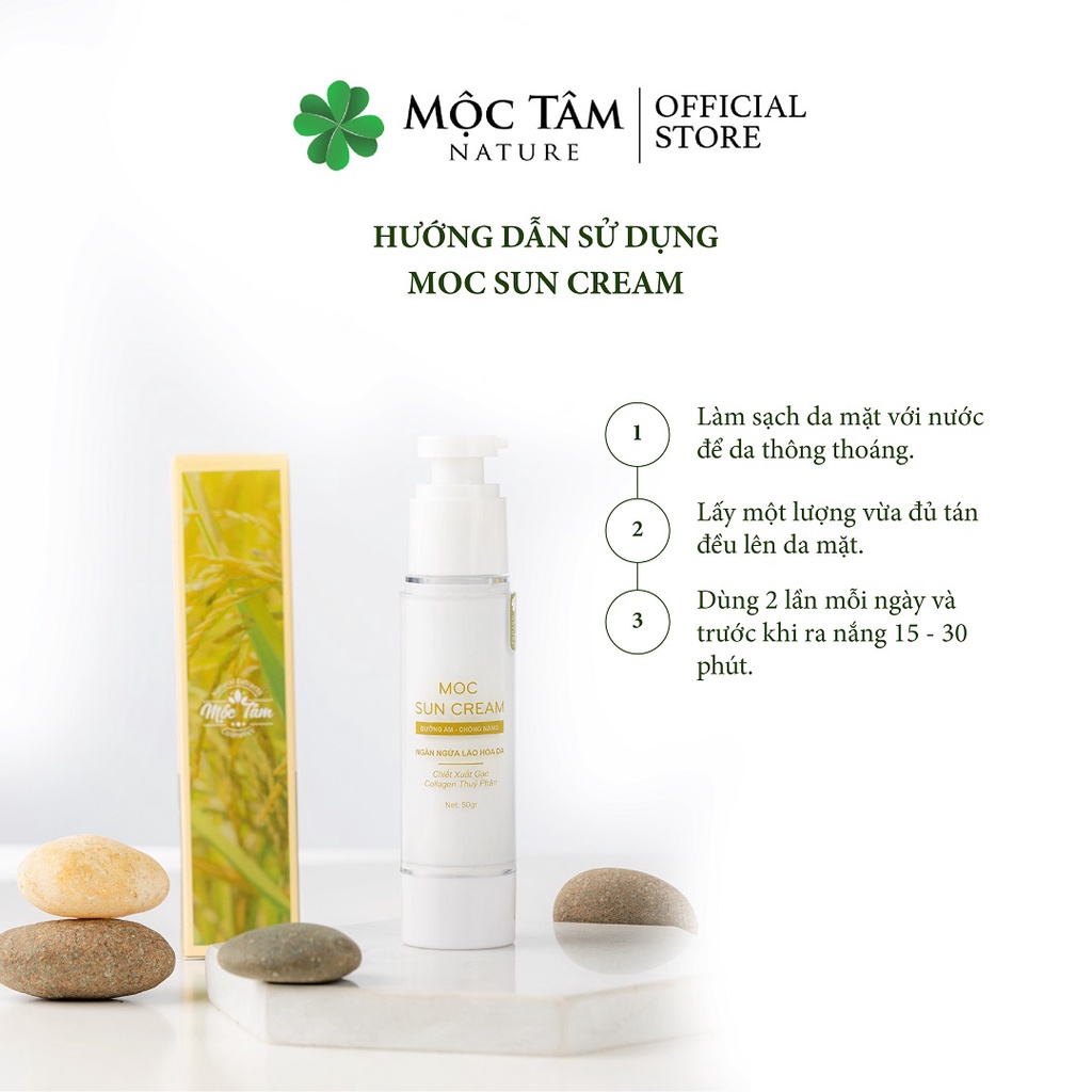 Moc Sun Cream SPF65 PA+++ - Kem Chống Nắng Vật Lý &amp; Hóa Học