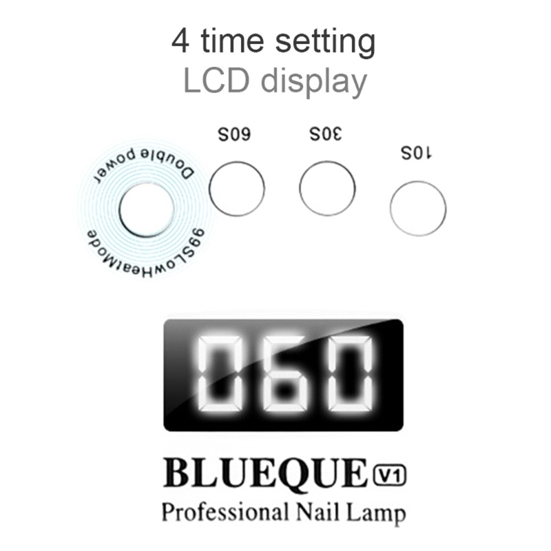 Đèn LED UV Hong Khô Sơn Móng Tay 168W Có Hẹn Giờ