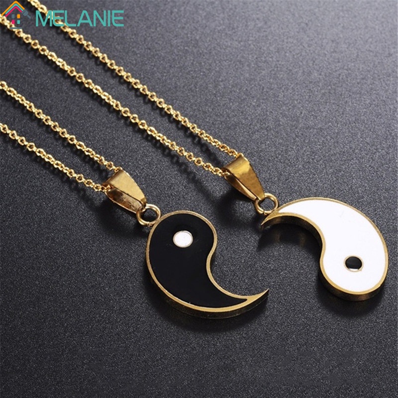 Bộ 2 Vòng cổ Âm Dương / Âm Dương / Âm Dương Độc Đáo Thời Trang Cho Cặp Đôi