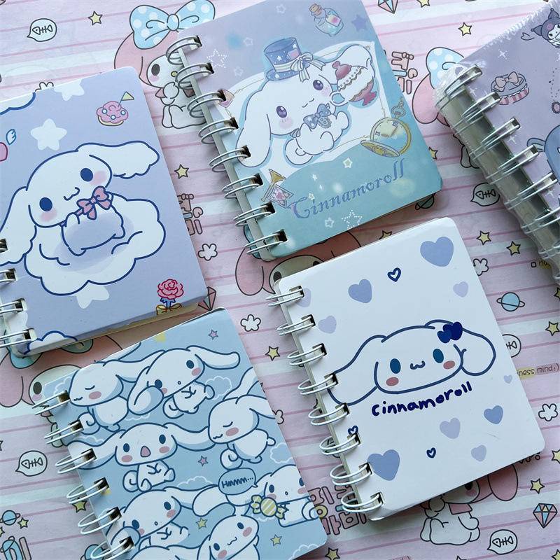 Sổ Tay Mini A7 Bỏ Túi Họa Tiết Sanrio Mymelody Kuromi Cinnamoroll Cho Học Sinh