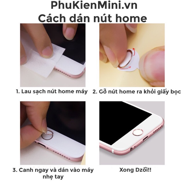 Nút dán cảm ứng vân tay bảo vệ nút home cho iPhone giá rẻ