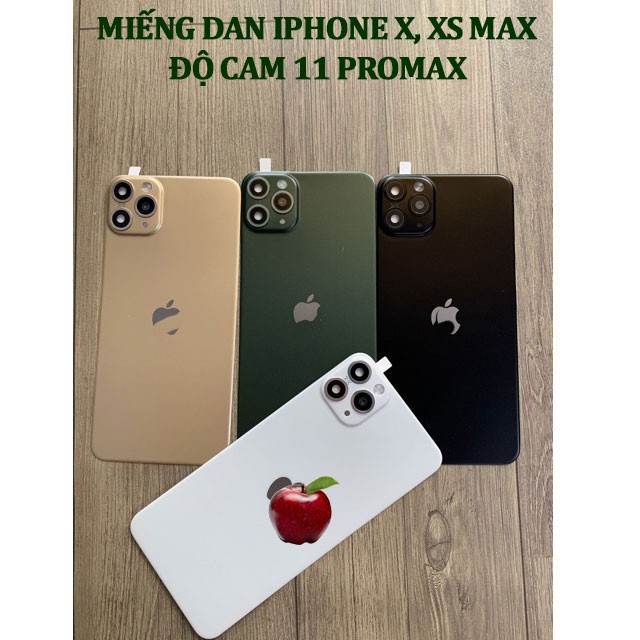 [Freeship] Miếng dán lưng độ camera Iphone X, Xs Max thành 11 Promax, miếng dán Full lưng PPF Iphone X, Xs Max logo táo.