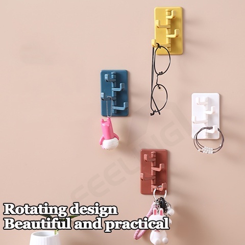 Móc Treo Đồ Dán Tường Xoay Được Kiểu Bắc Âu Sáng Tạo